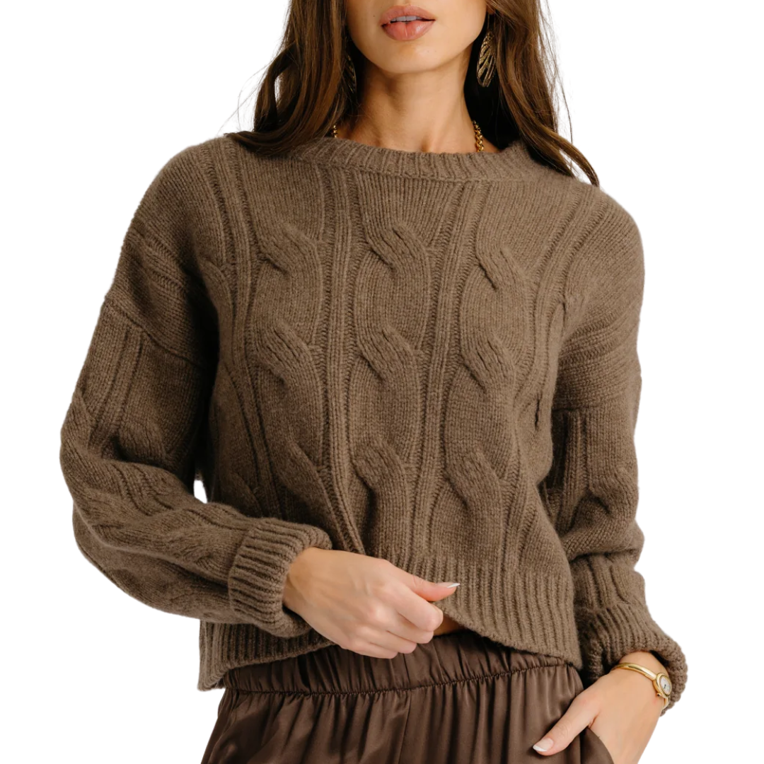 Tristan Crew Cable in Swiss Brown
