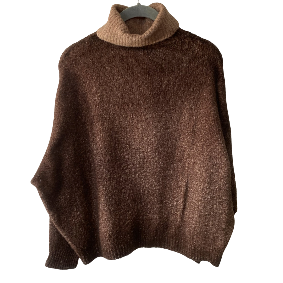 Cotton Bicolor High Neck in Carruba