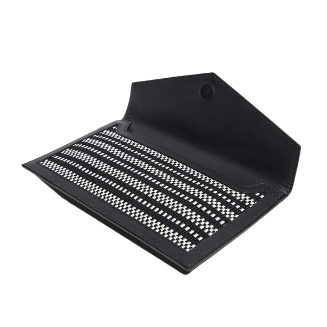 Envelope Small Clutch in Ivory-Black