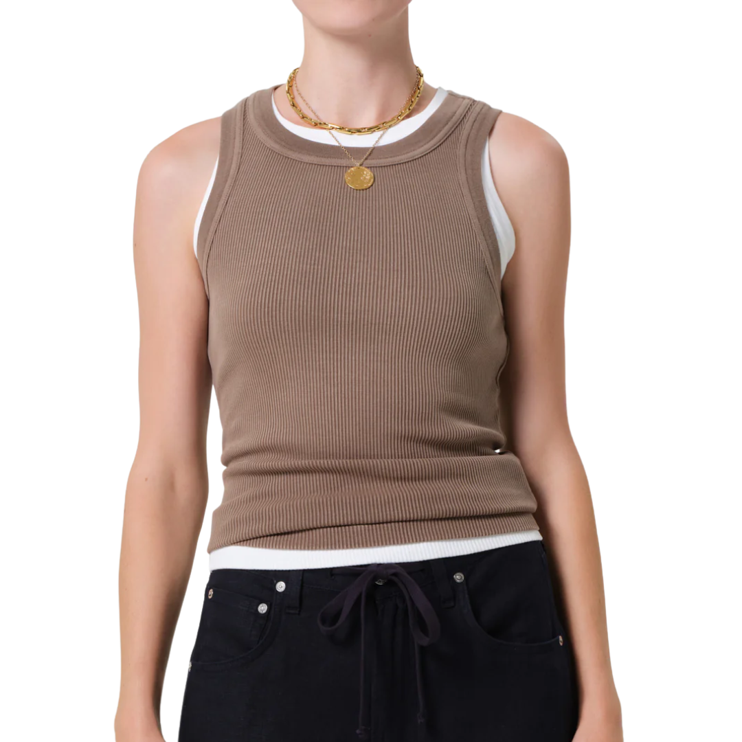 Isabel Rib Tank in Cocoa