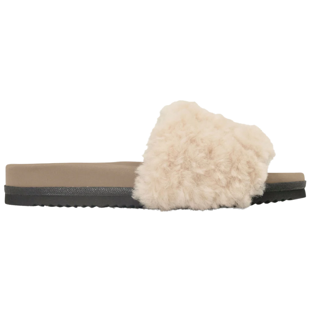 Cloud Shearling Slider in Natural