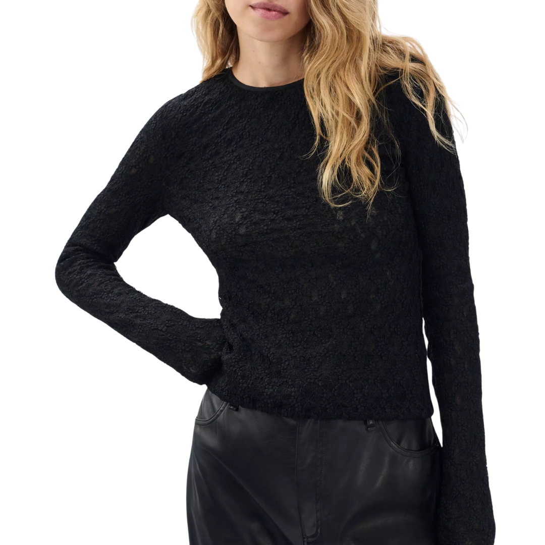 Ellie Lace Top in Black