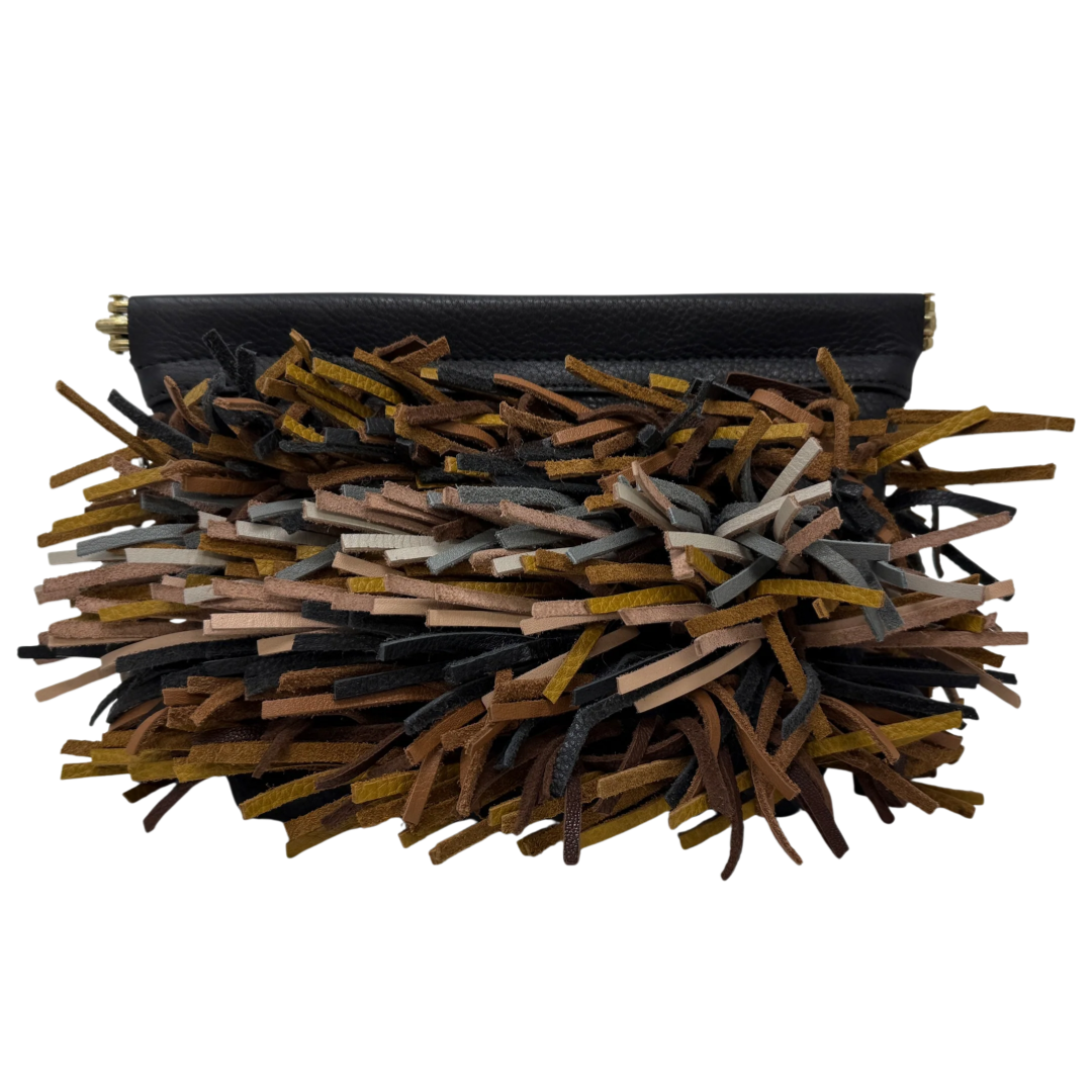 Snap Make Up Bag in Fall Multi Fringe