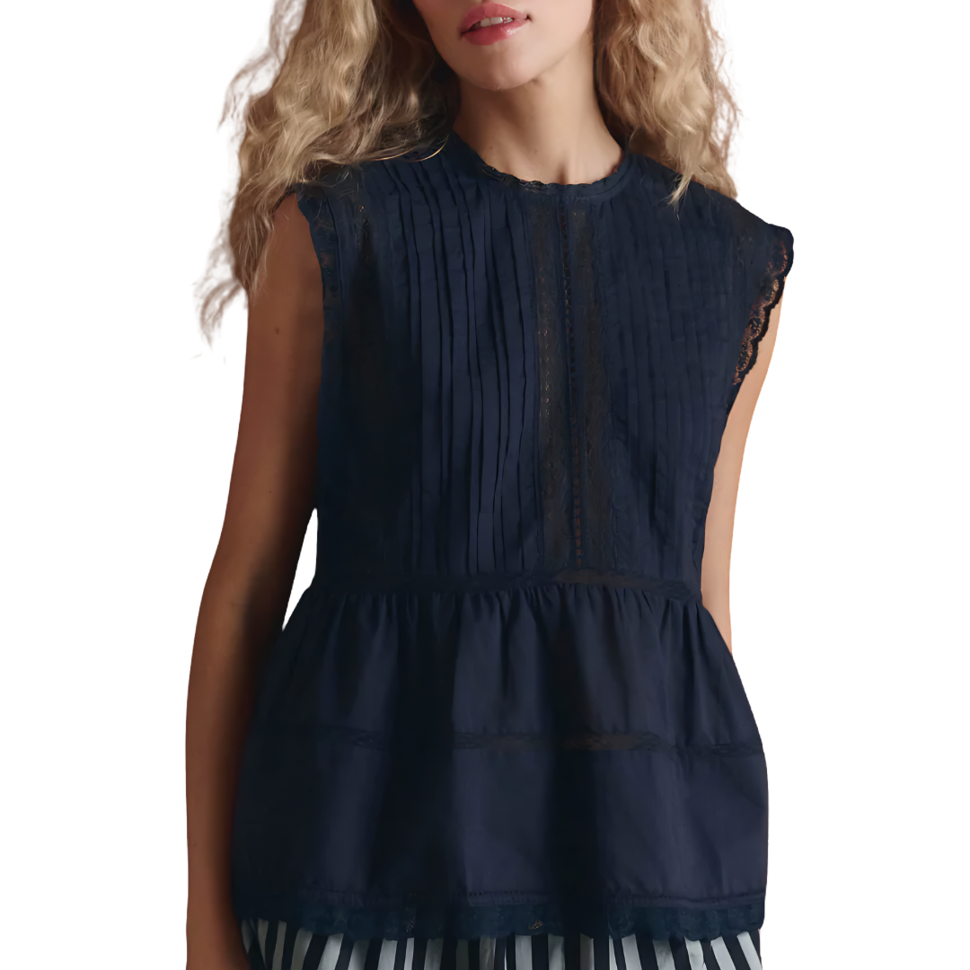 The Sonnet Top in Navy