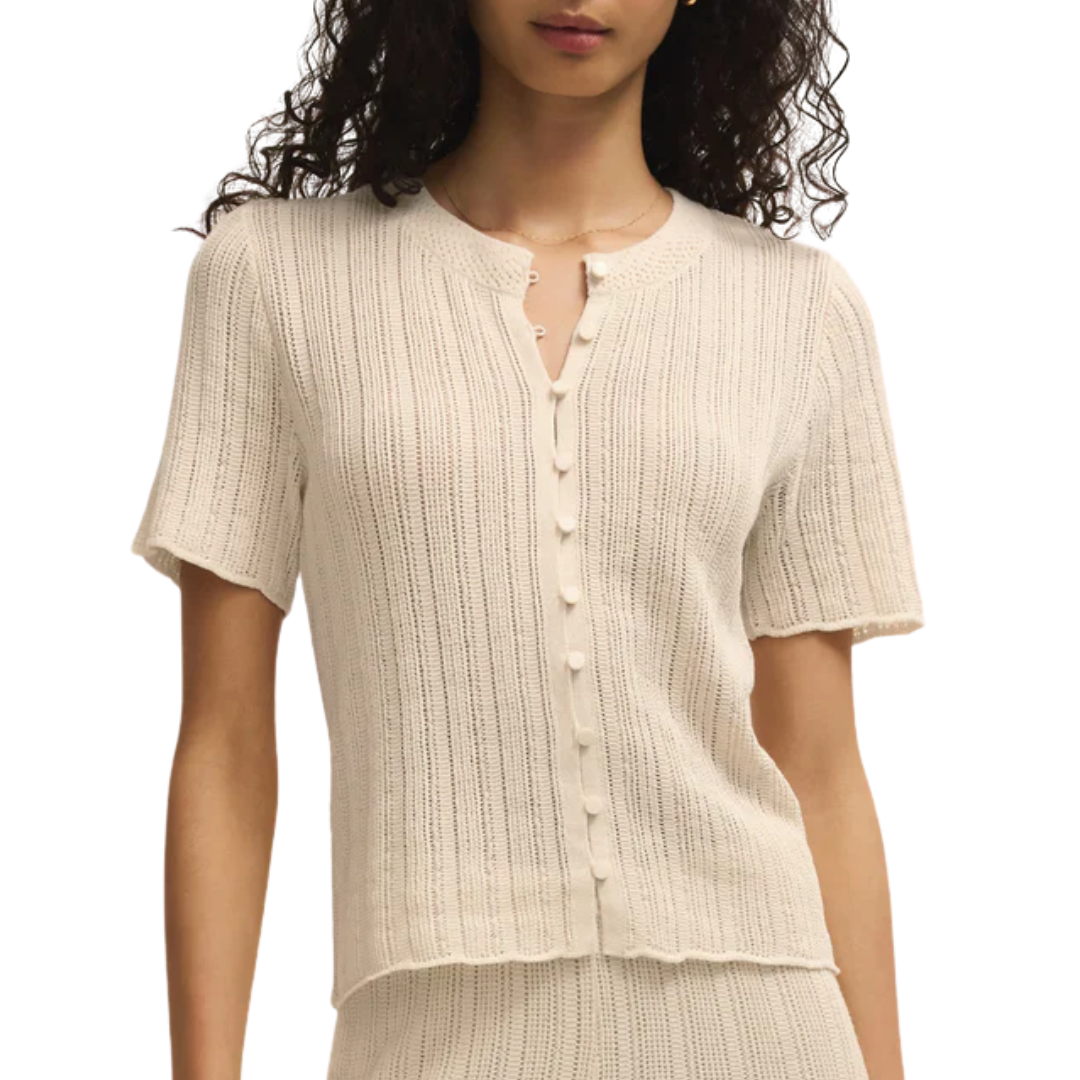 Starboard Crochet Top in Linen
