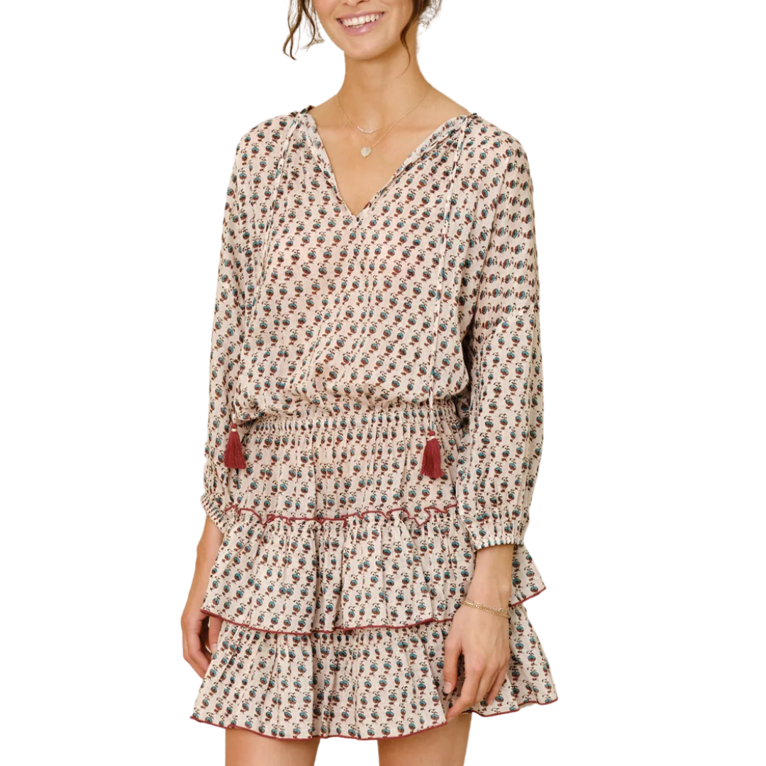 Devi Long Sleeved Sundress in Multi