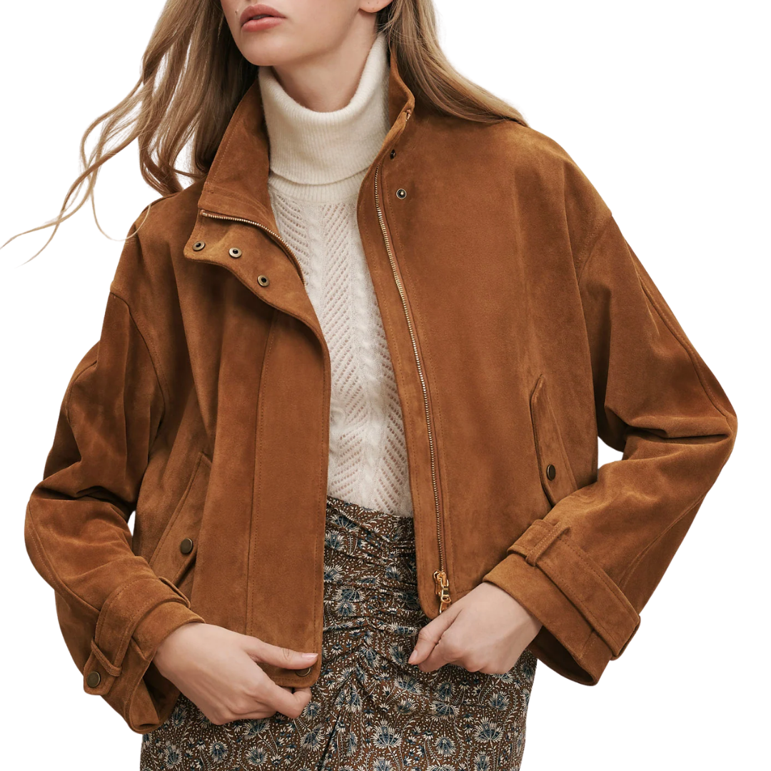 Bateman Suede Jacket in Acorn