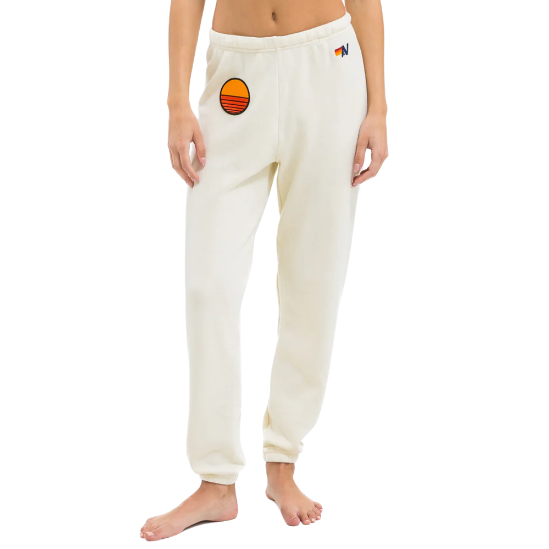 Sunset Patch Sweatpants in Vintage White