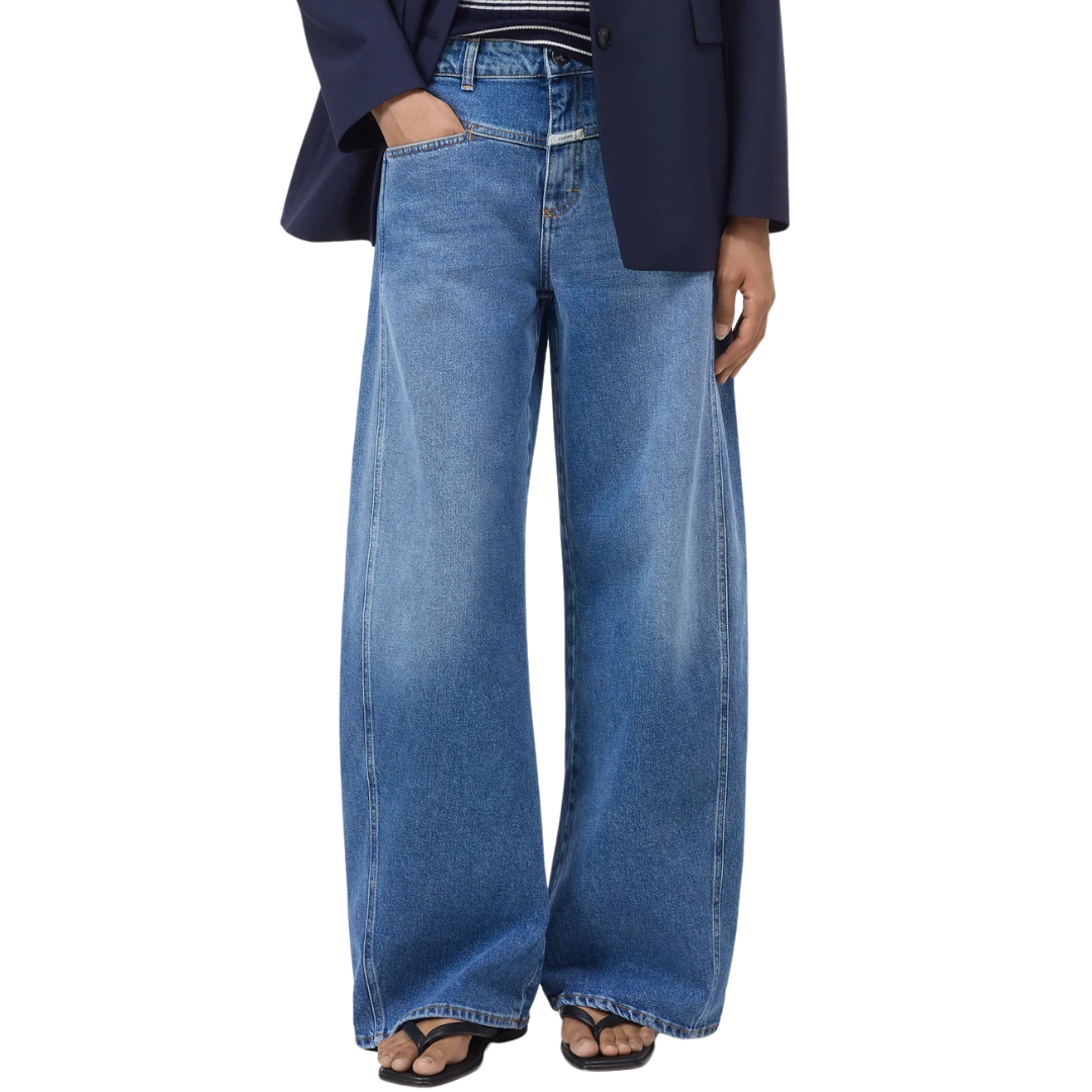 Tori-X Barrel Jeans in Mid Blue