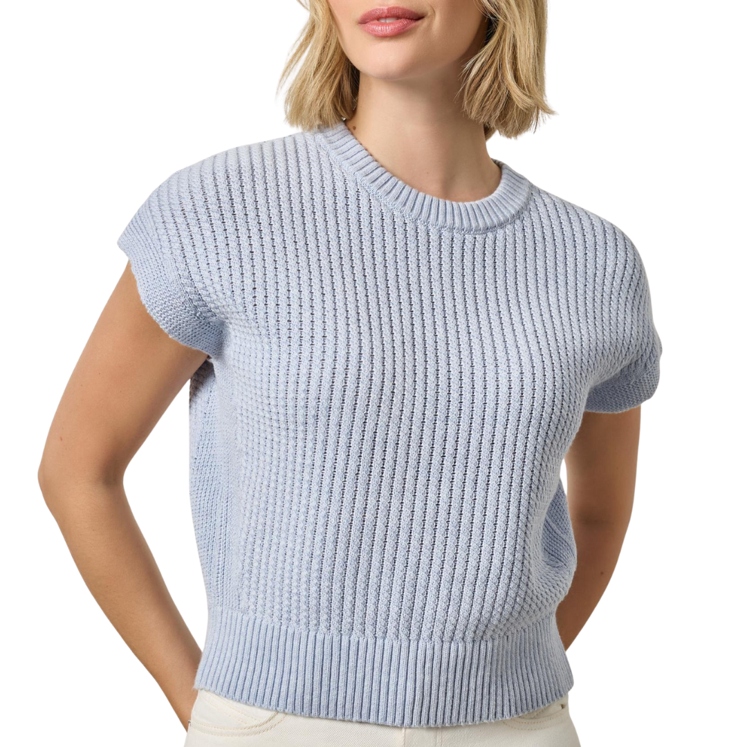 Textured Wedge Sweater in Clearwater