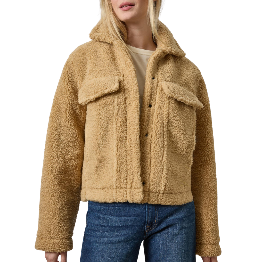 Sherpa Collared Jacket in Sable
