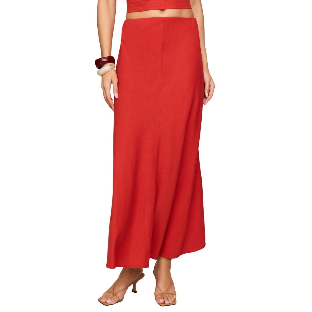 Z Supply Meryl Midi Skirt in Chili Pepper