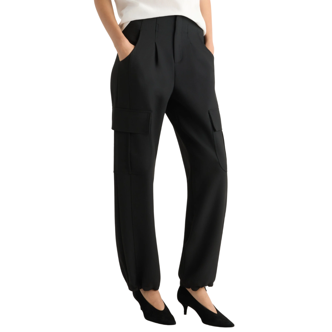 Lynda Tailored Utility Pant in Black