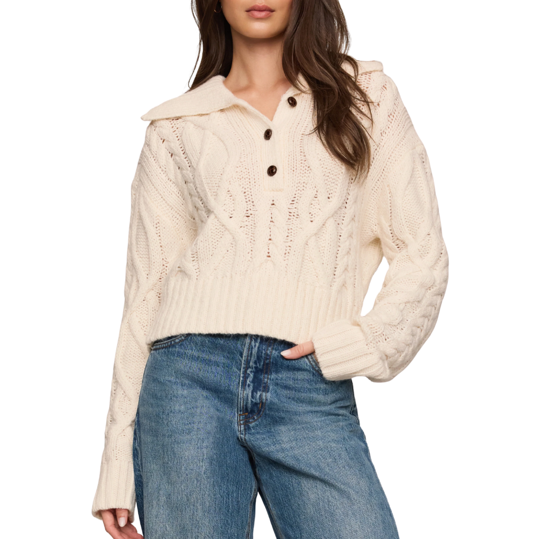 Hartwell Cable Knit Sweater in Sandstone