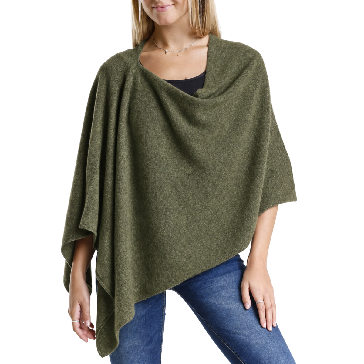 Cashmere Ruana in Scout