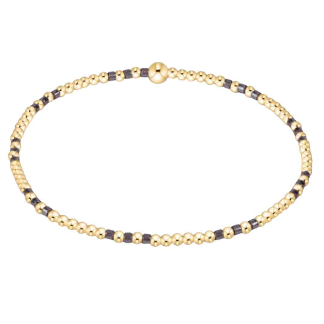 Hope Joy Pattern 2MM Bracelet in Taupe With A Twist