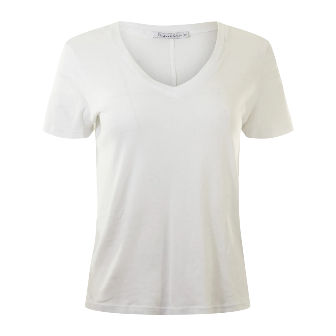 Dylan Classic V-Neck Tee in White