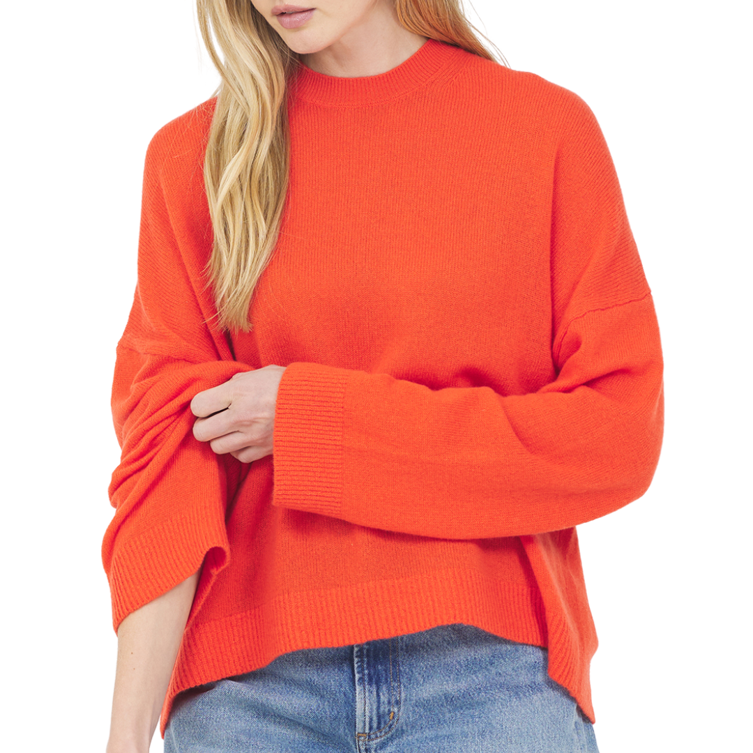 Rhodes Cashmere Pullover in Aperol