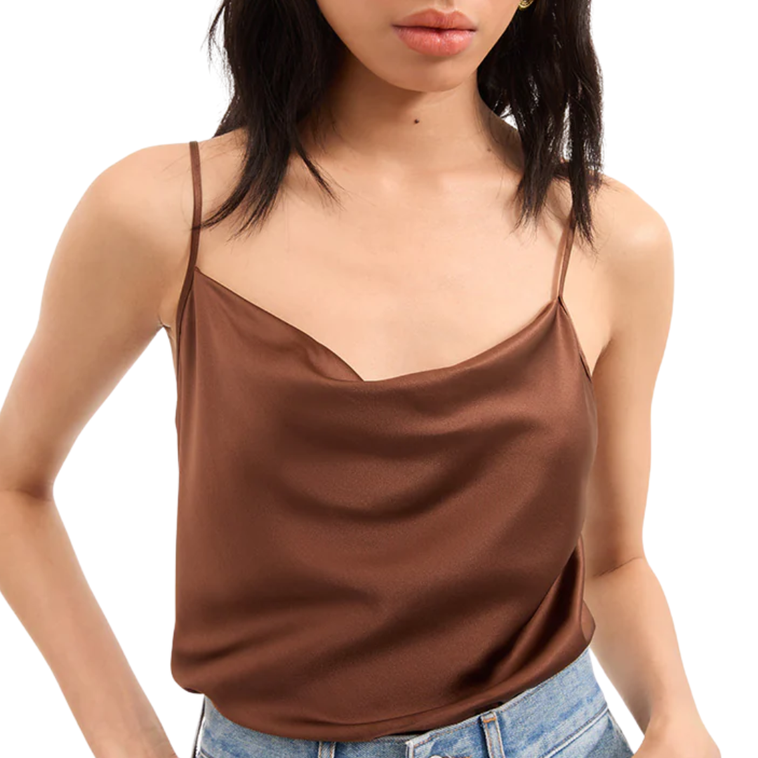 Sola Stretch-Silk Tank Top in Light Chicory