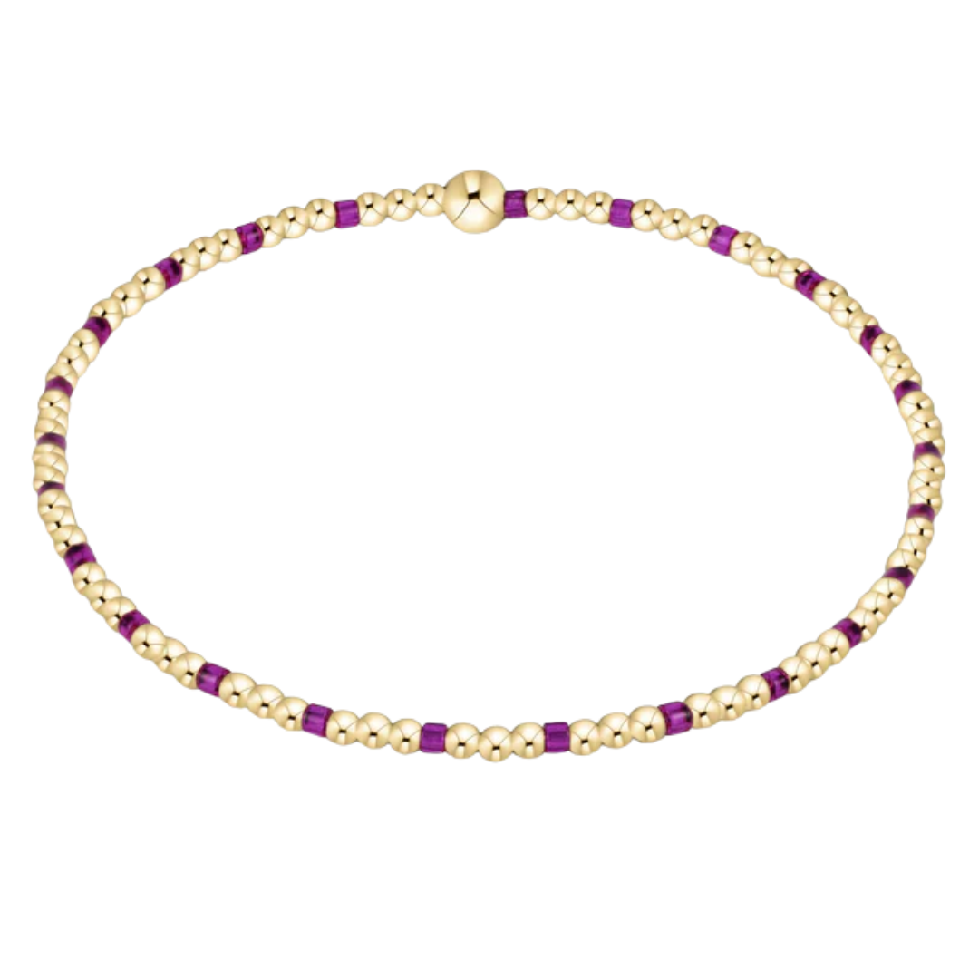 Hope Sincerity Pattern 2MM Bracelet in Fuchsia