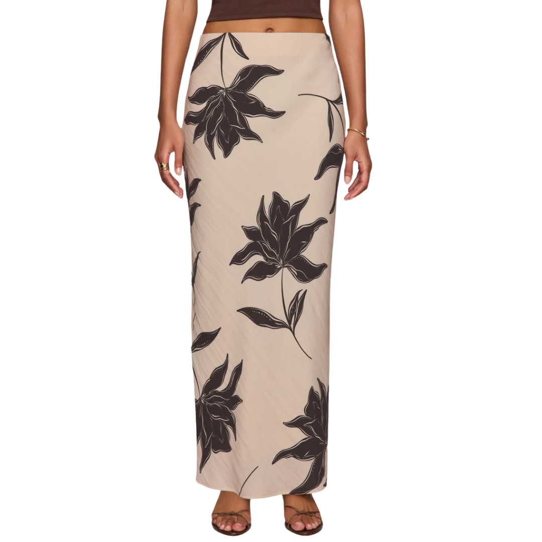 Europa Clem Midi Skirt in Soft Ecru