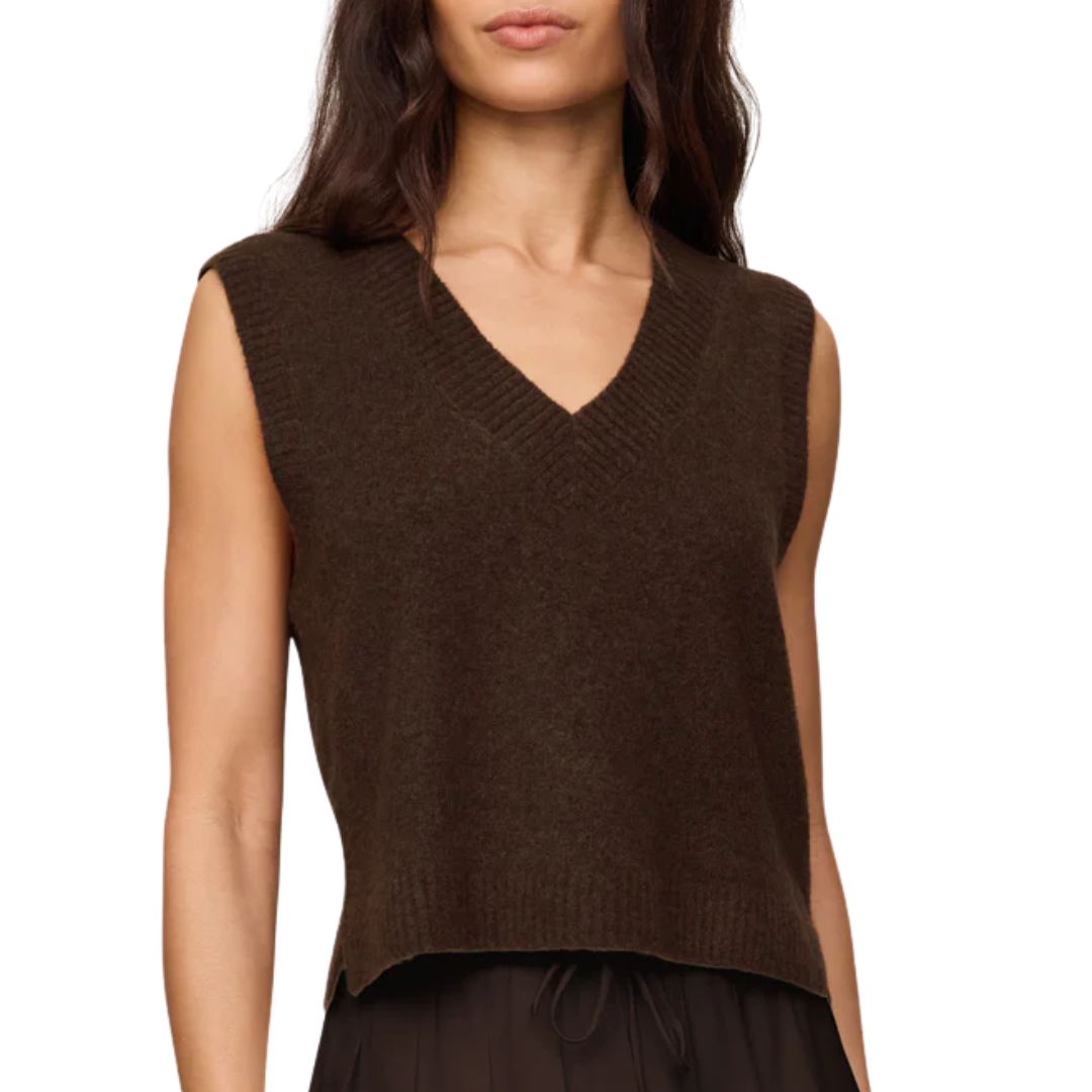 Class Act Sweater Vest in Dark Chocolate