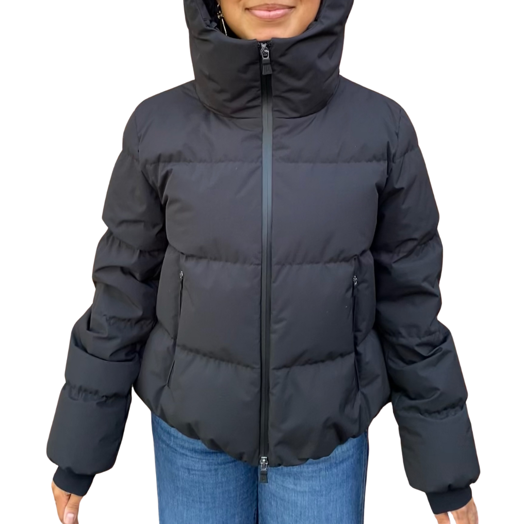 Bomber Crop Puffy in Black