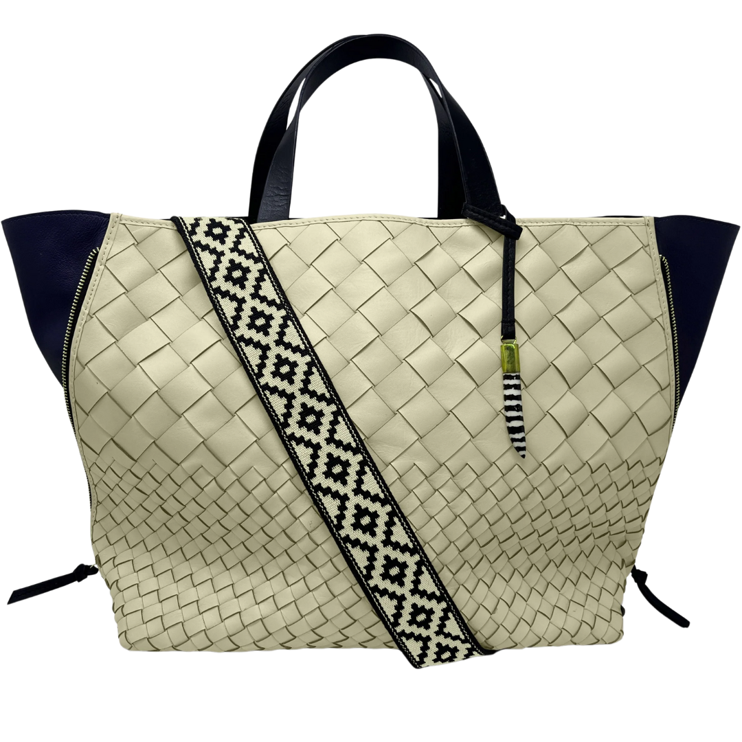Bantham Tote in Sand Threaded Weave