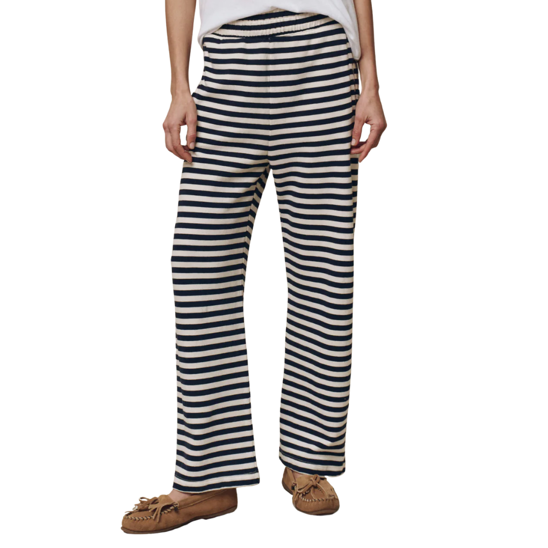 The Victory Sweatpant in Navy Sailor Stripe