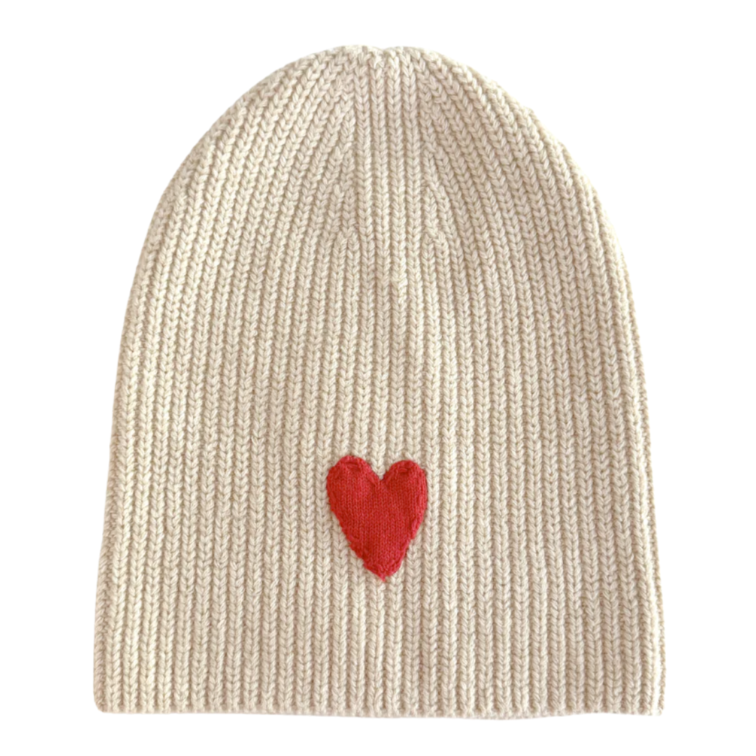 Love Beanie in Natural