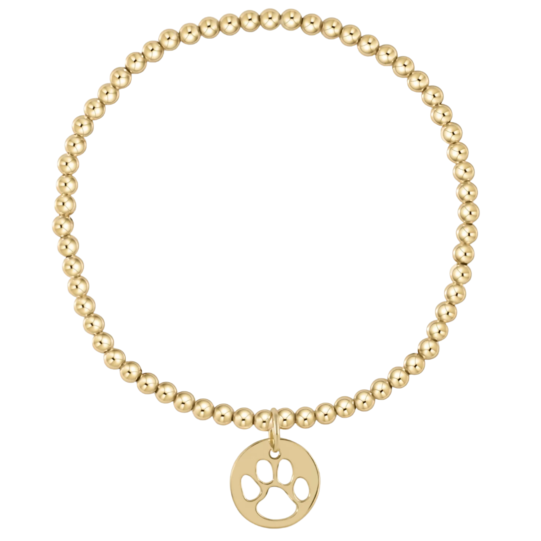 Egirl Classic Gold 3MM Paw Print Bracelet