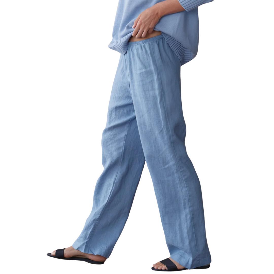 The Linen Simple Pant in Cornflower