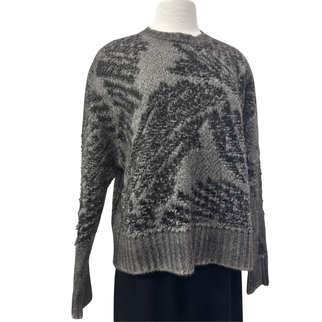 Hand Painted Jacquard Sweater in Carruba