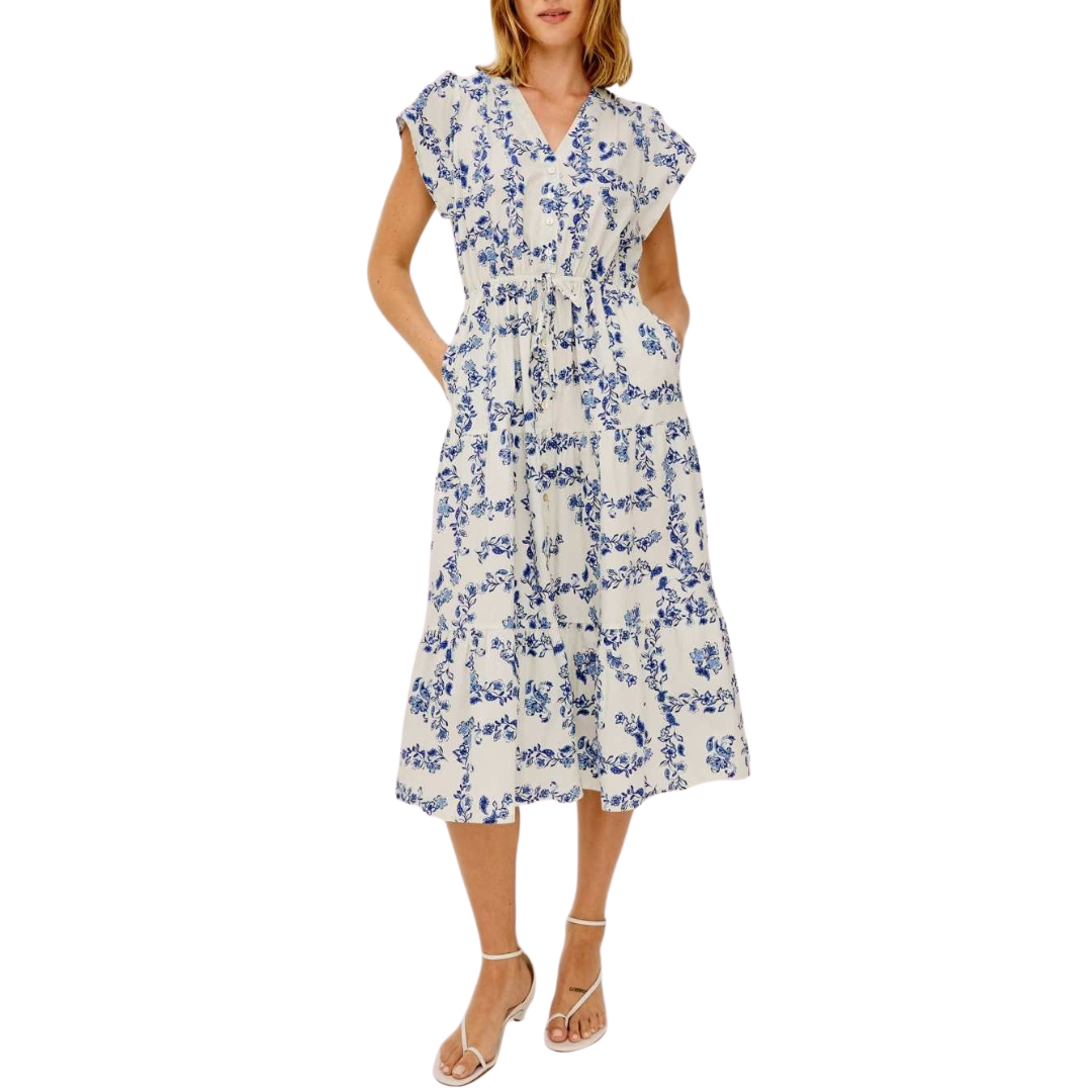 Roza Dress in Ceramic Floral