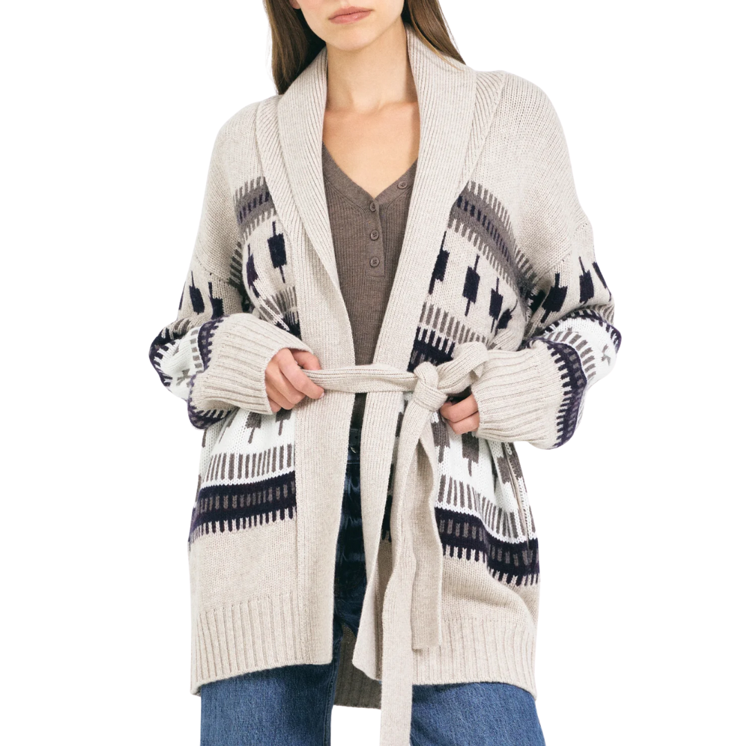 Lovisa Cardigan in Biscuit Combo