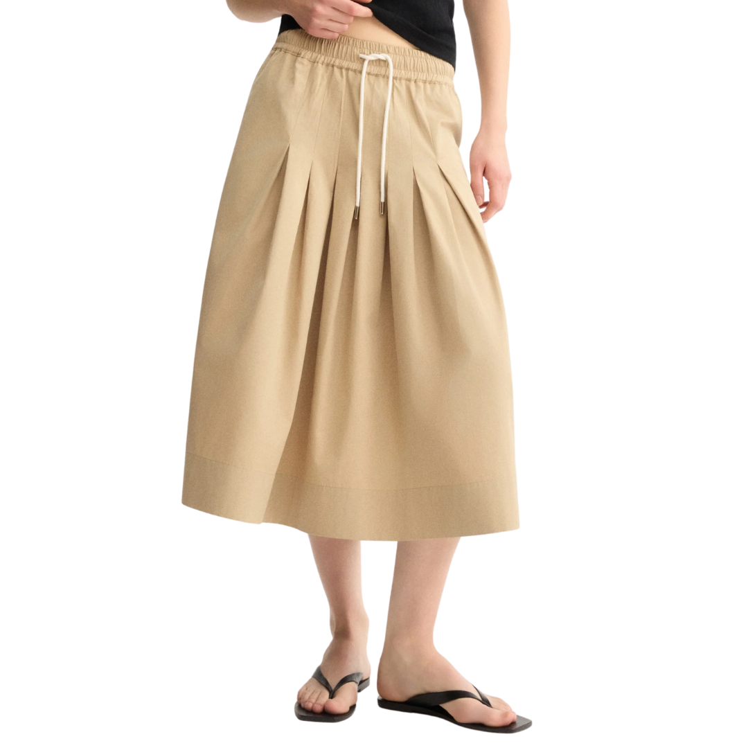 Gates Full Midi Skirt in Khaki
