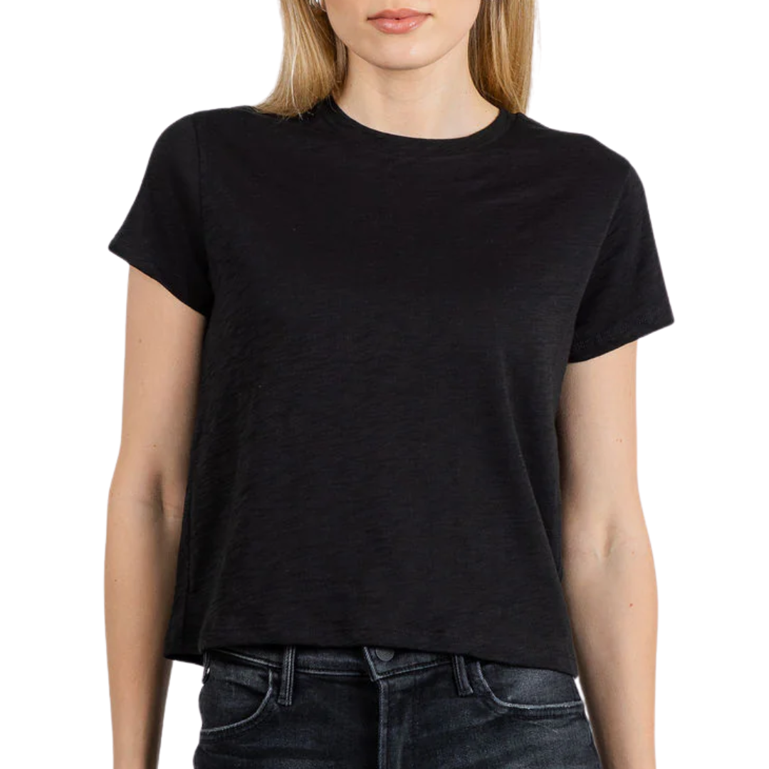 Andie Short Sleeve Tee in Black