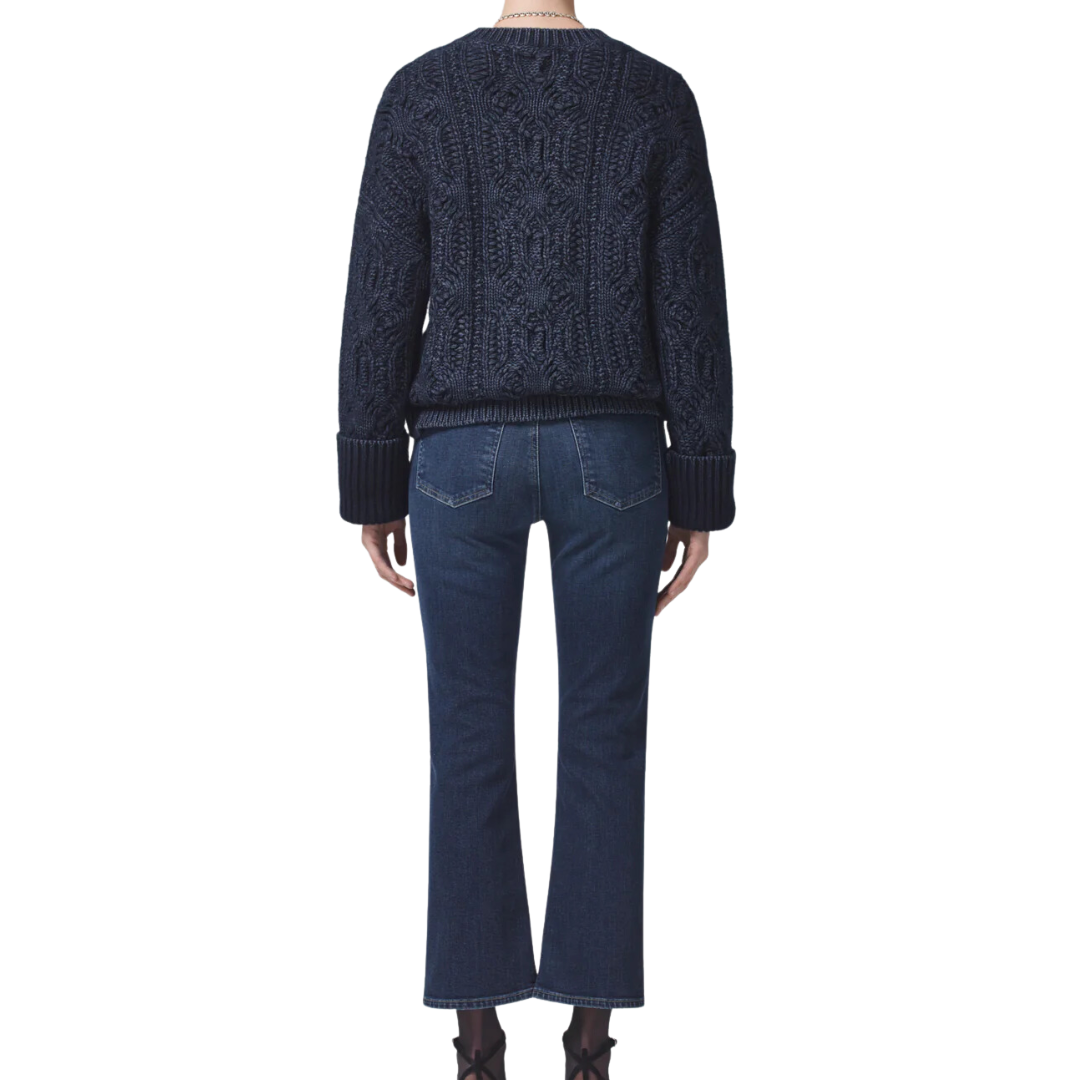 Isola Mid Rise Cropped Boot in Baltic