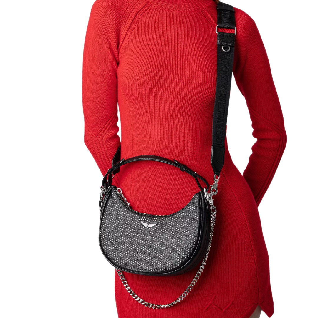 Moonrock Dotted Swiss Bag in Noir