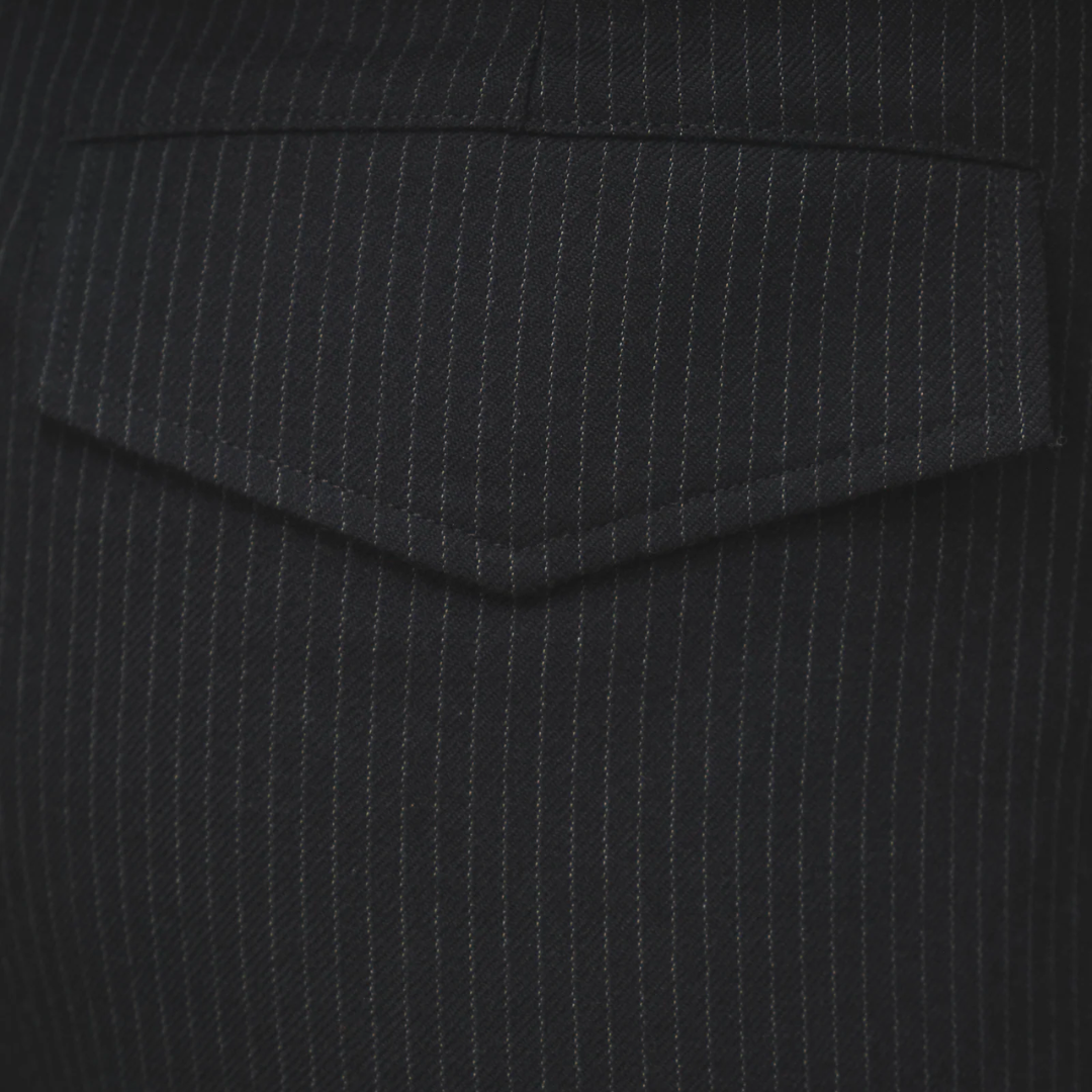Johan Pant in Black Pinstripe