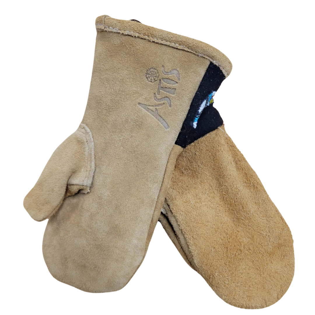 Montgomery Short Cuff Mitten in Brown