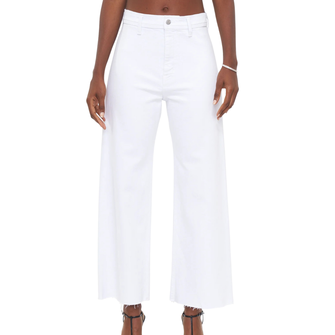 Penny High Rise Wide Leg Crop in Blizzard