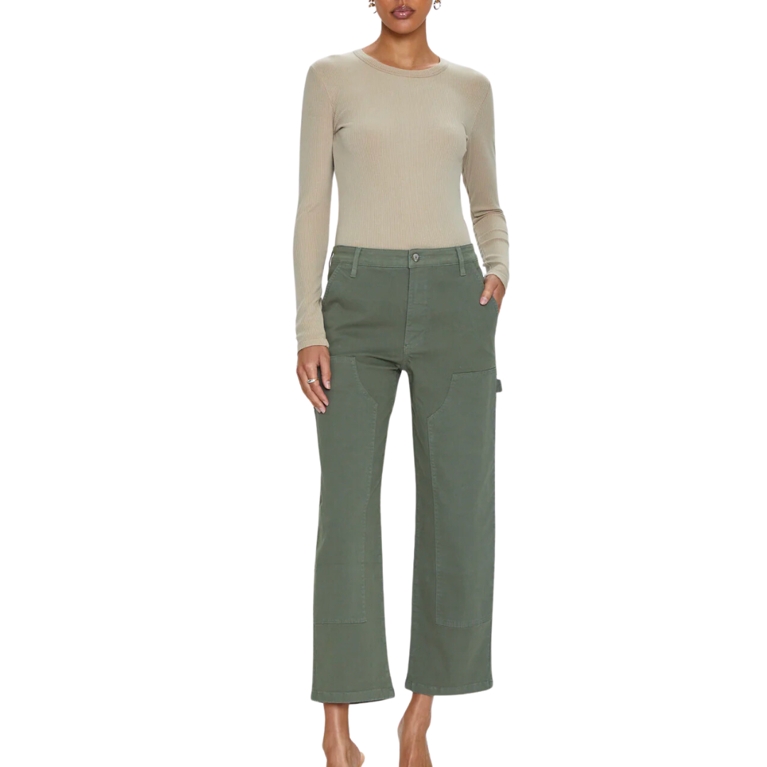Aston Straight Leg Utility Pant in Wild Fern