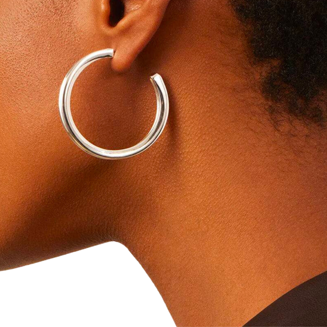Slim Doune Hoops in Silver