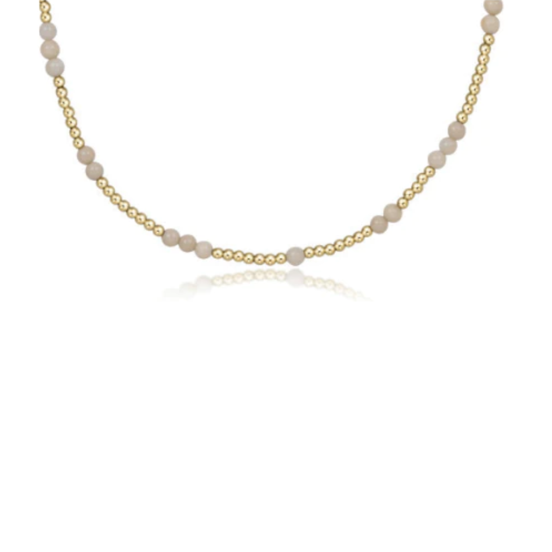 15" Choker Hope Unwritten Gemstone in Riverstone
