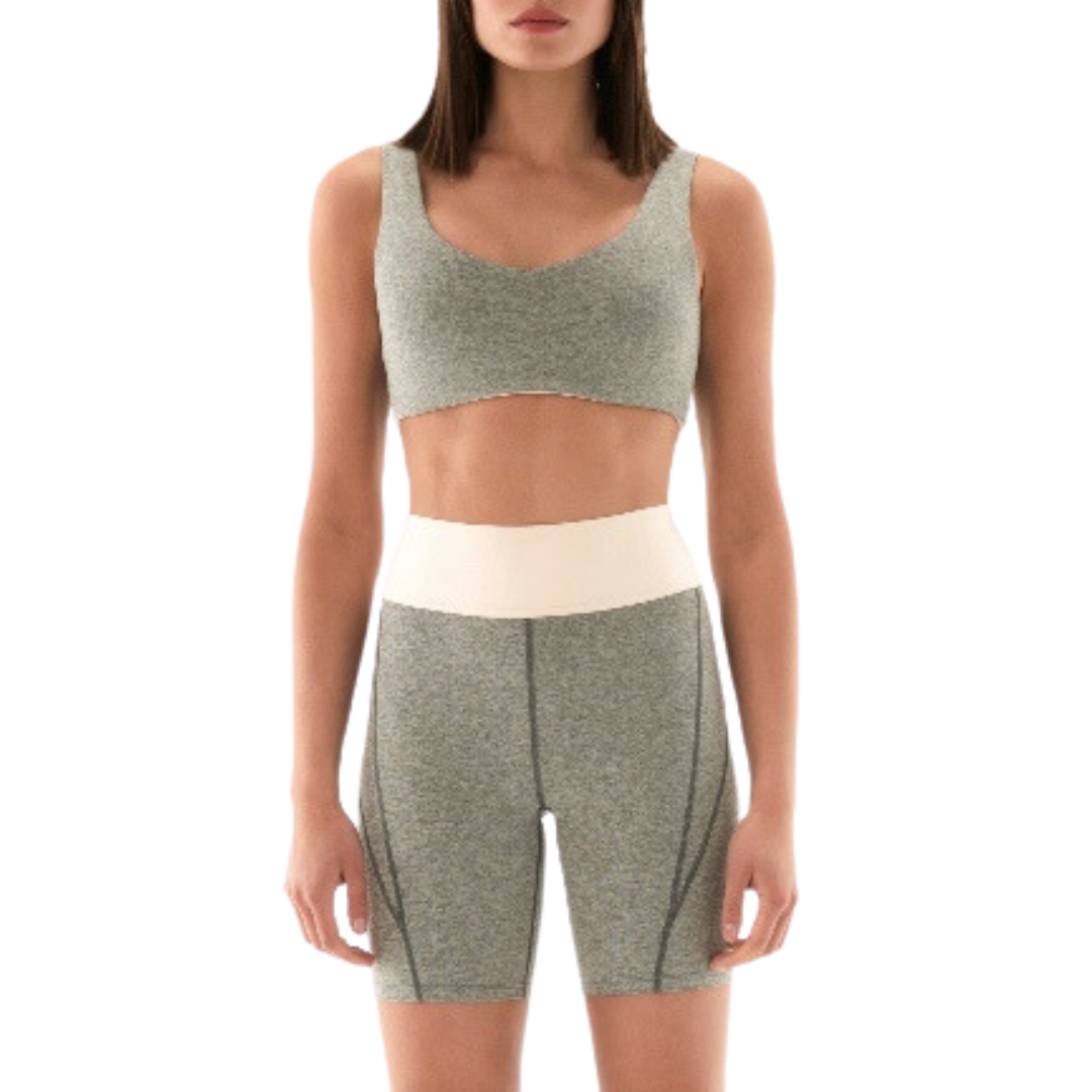 Camino Bike Short in Grey Marled