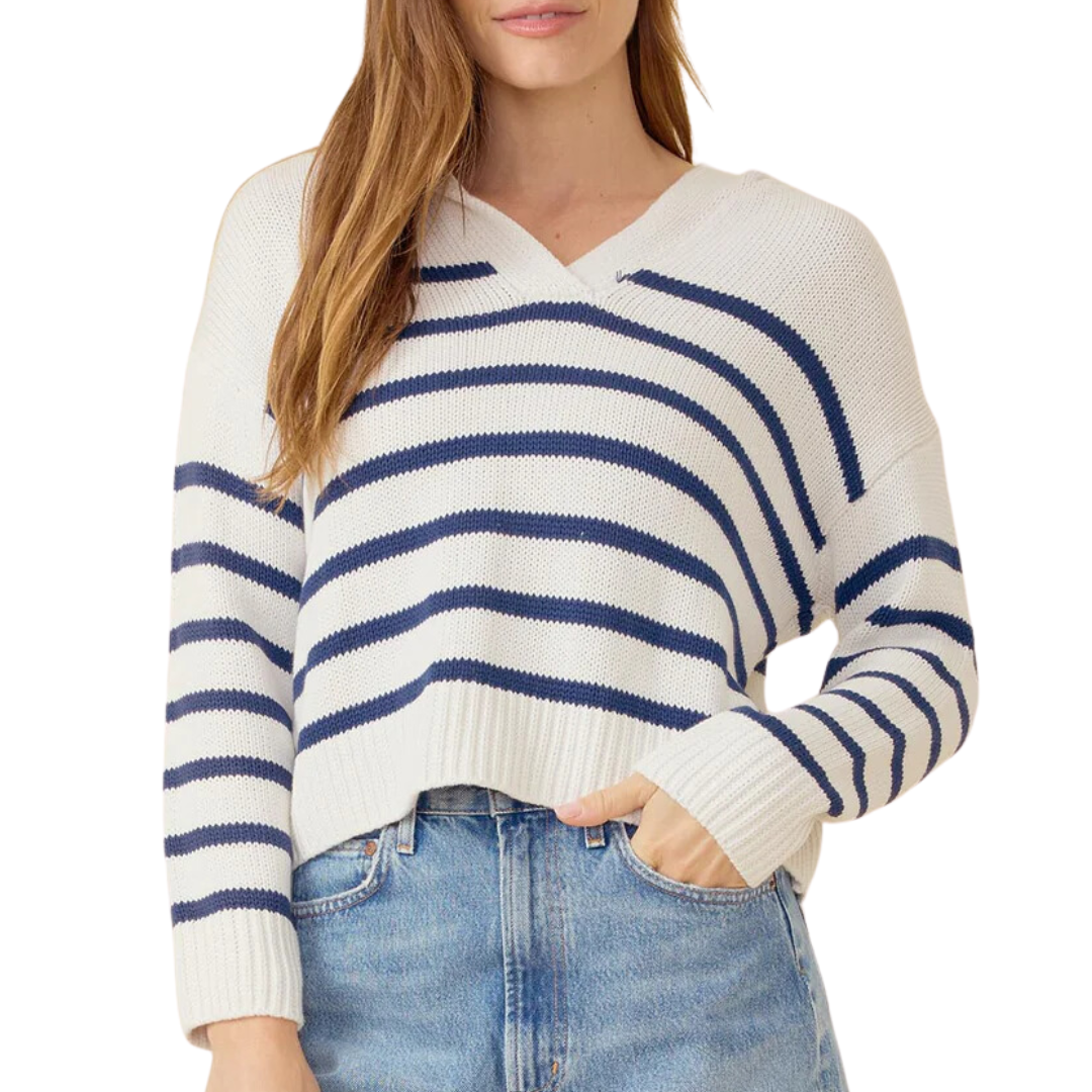 Leni Hoodie in Navy Combo