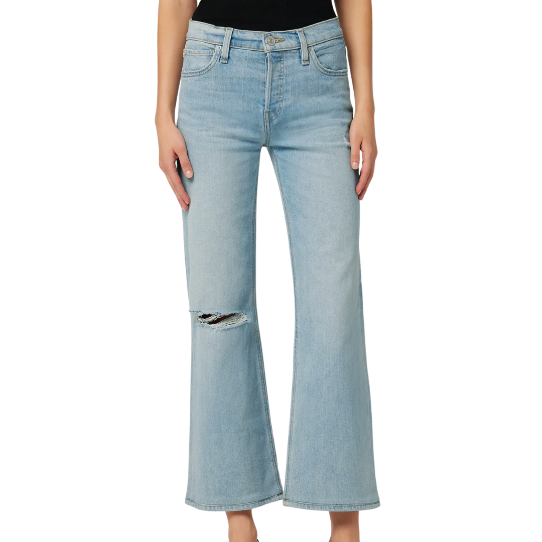Rosie High-Rise Wide Leg Ankle Jean in Memory