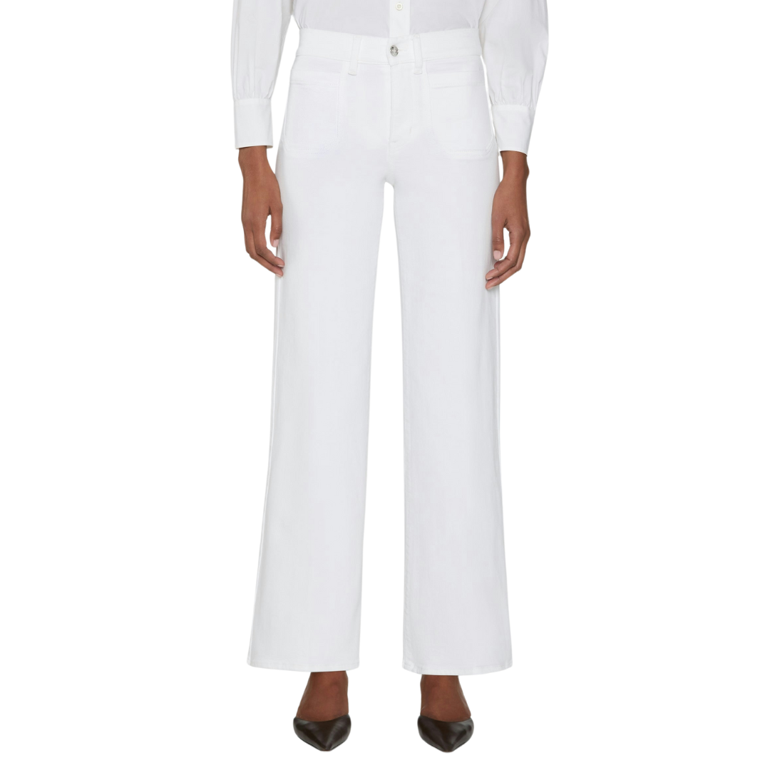Le Slim Palazzo Modernist Pocket in White