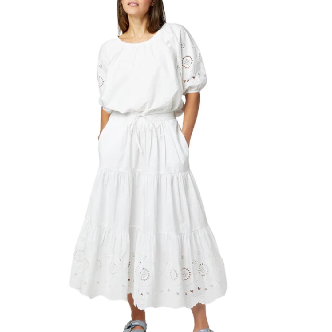 Gabrielle Eyelet Maxi Skirt
